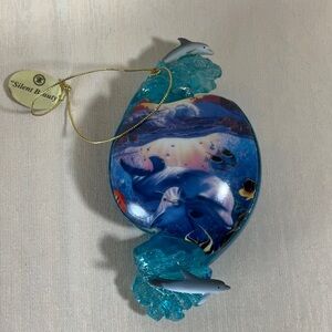 Silent Beauty Above and Below Dolphin Ornament Christian Riese Lassen